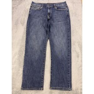 Lucky Brand Jeans Men 34x30 Blue 412 Athletic Slim Vinton Whiskered StretchDenim
